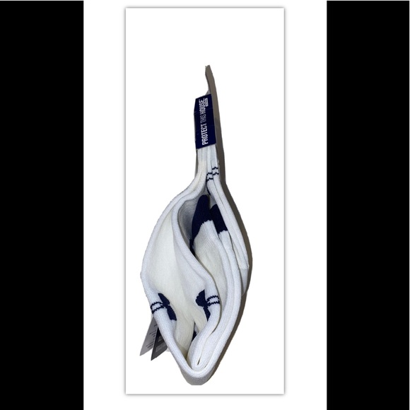 Under Armour UA OTC Spurs Soccer Socks 1 Pair Men 4-8.5 Wmn 7-10.5 White w/ Logo - Picture 10 of 13